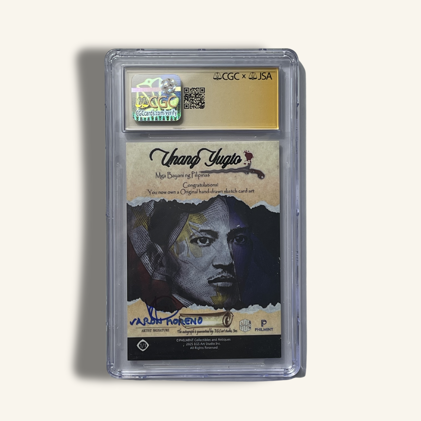 1/1 Premium CGC Graded Sketch Card. Signed by Varon Moreno