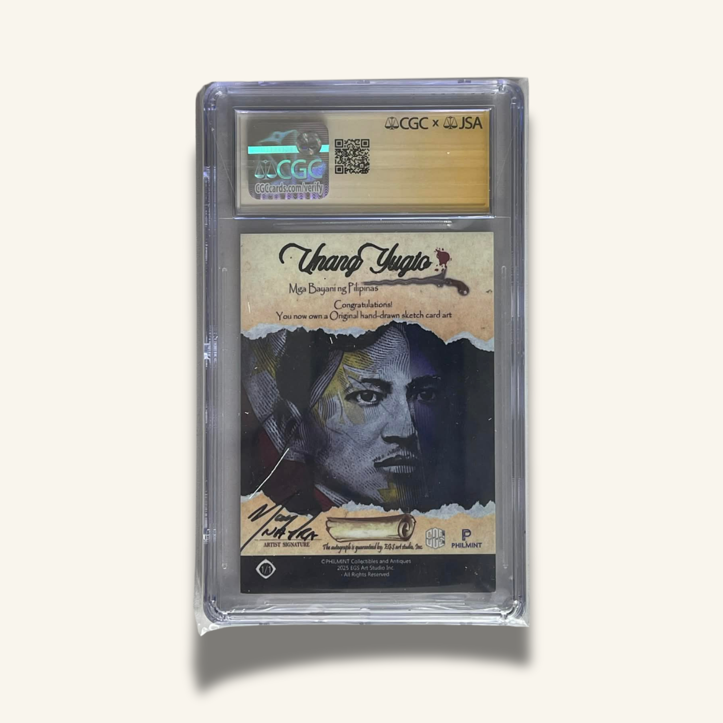 1/1 Premium CGC Graded Sketch Card. "Antonio Luna"