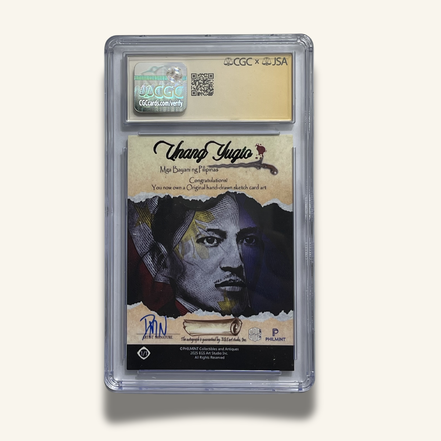 1/1 Premium CGC Graded Sketch Card. Signed by Don Mark Noceda