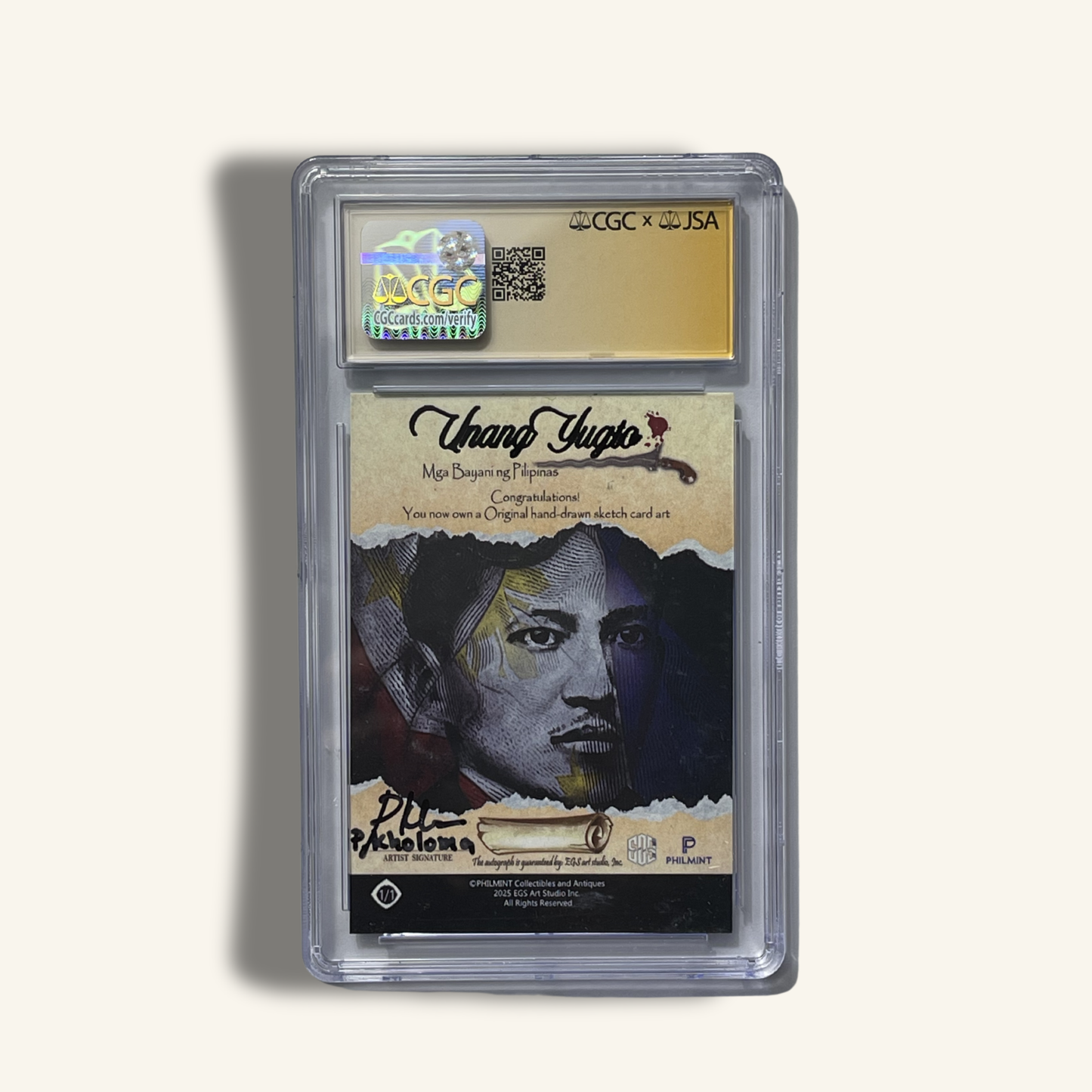 1/1 Premium CGC Graded Sketch Card. Signed by Percival Kholoma