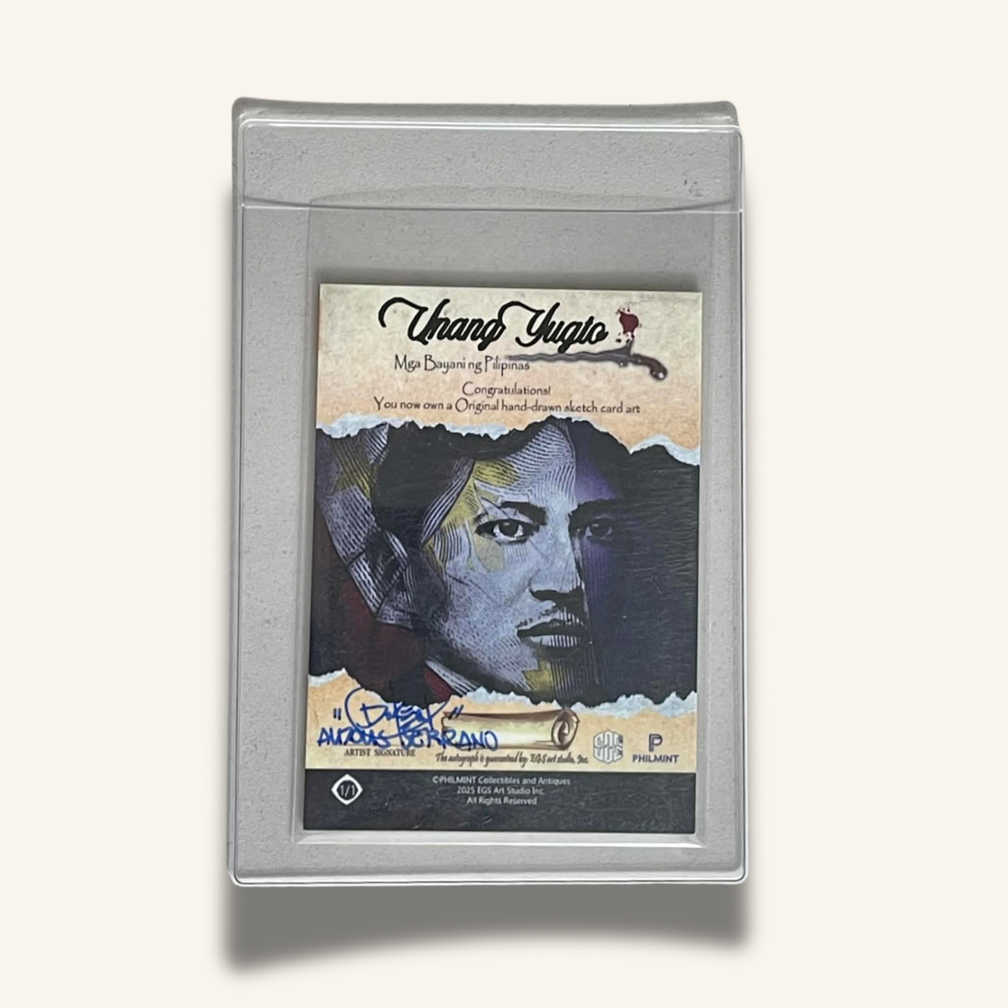 1/1 Premium Sketch Card. Andres Bonifacio