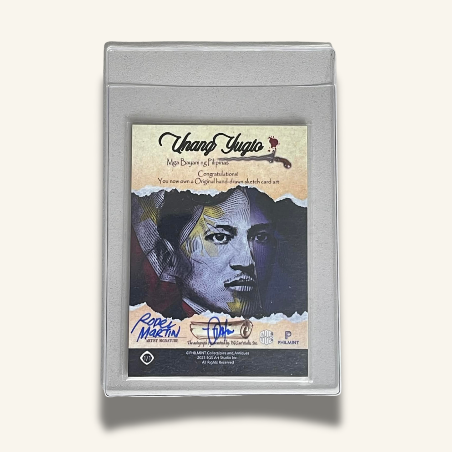 1/1 Premium Sketch Card. "Juan Vs. Bullets"