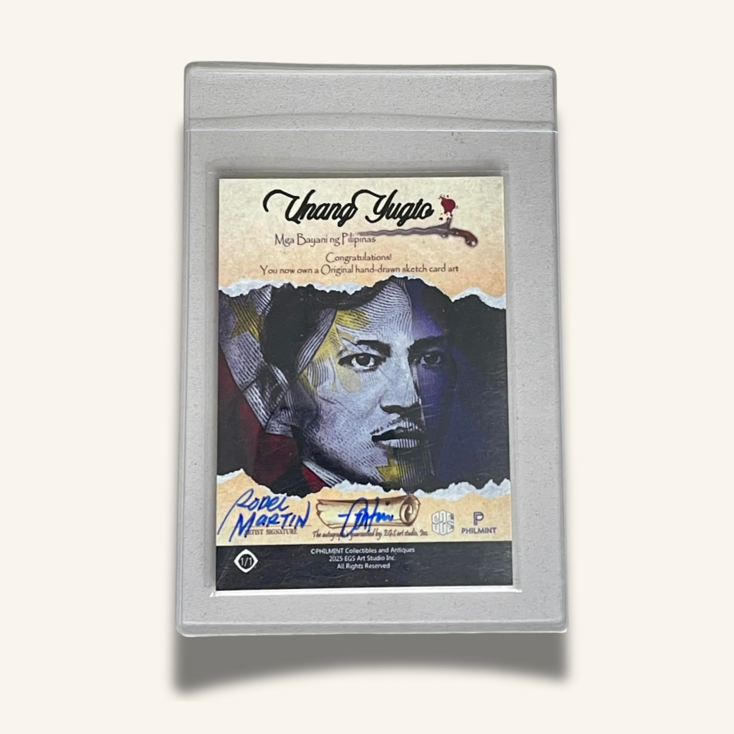 1/1 Premium Sketch Card. Emilio Aguinaldo