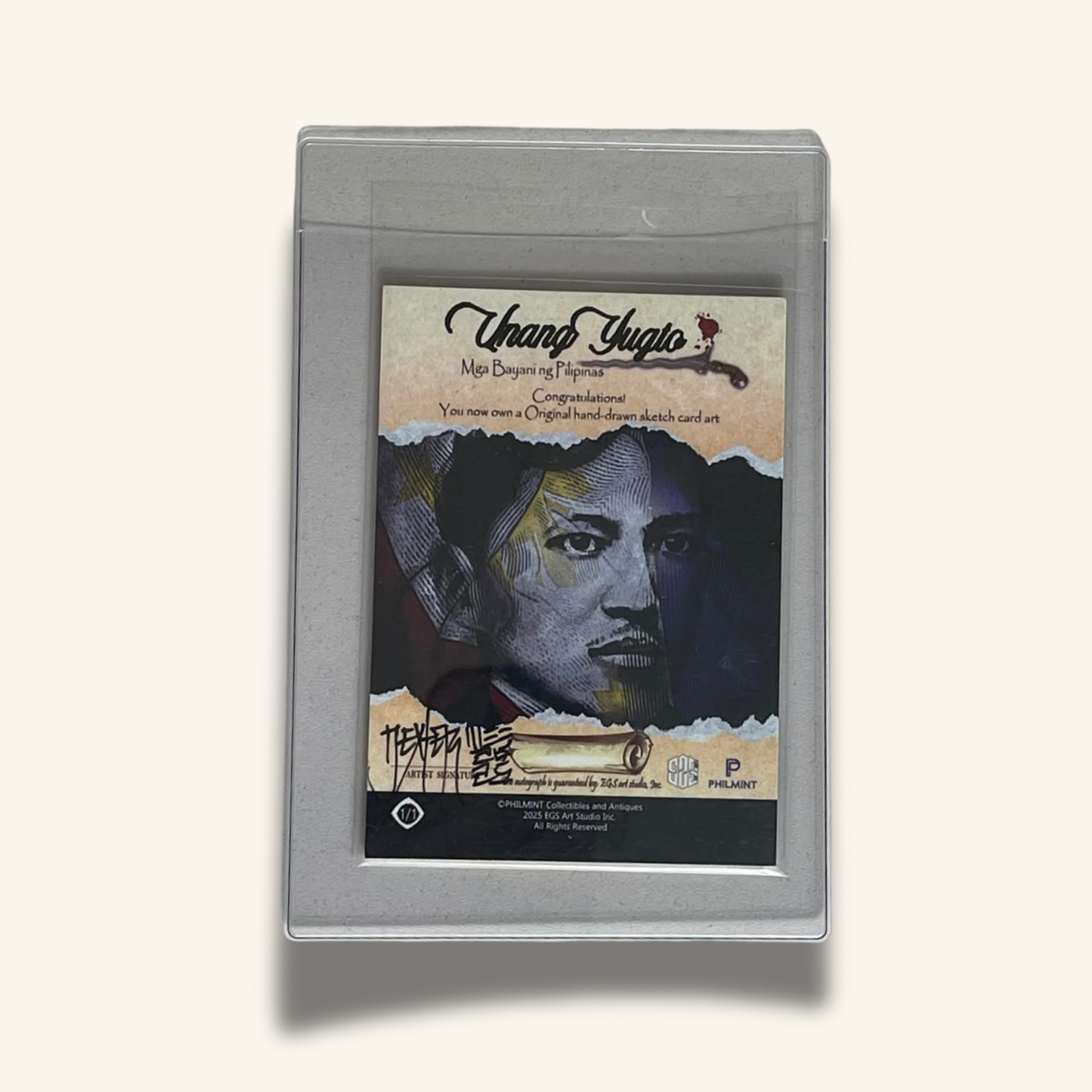 1/1 Premium Sketch Card. "Facing Bullets"