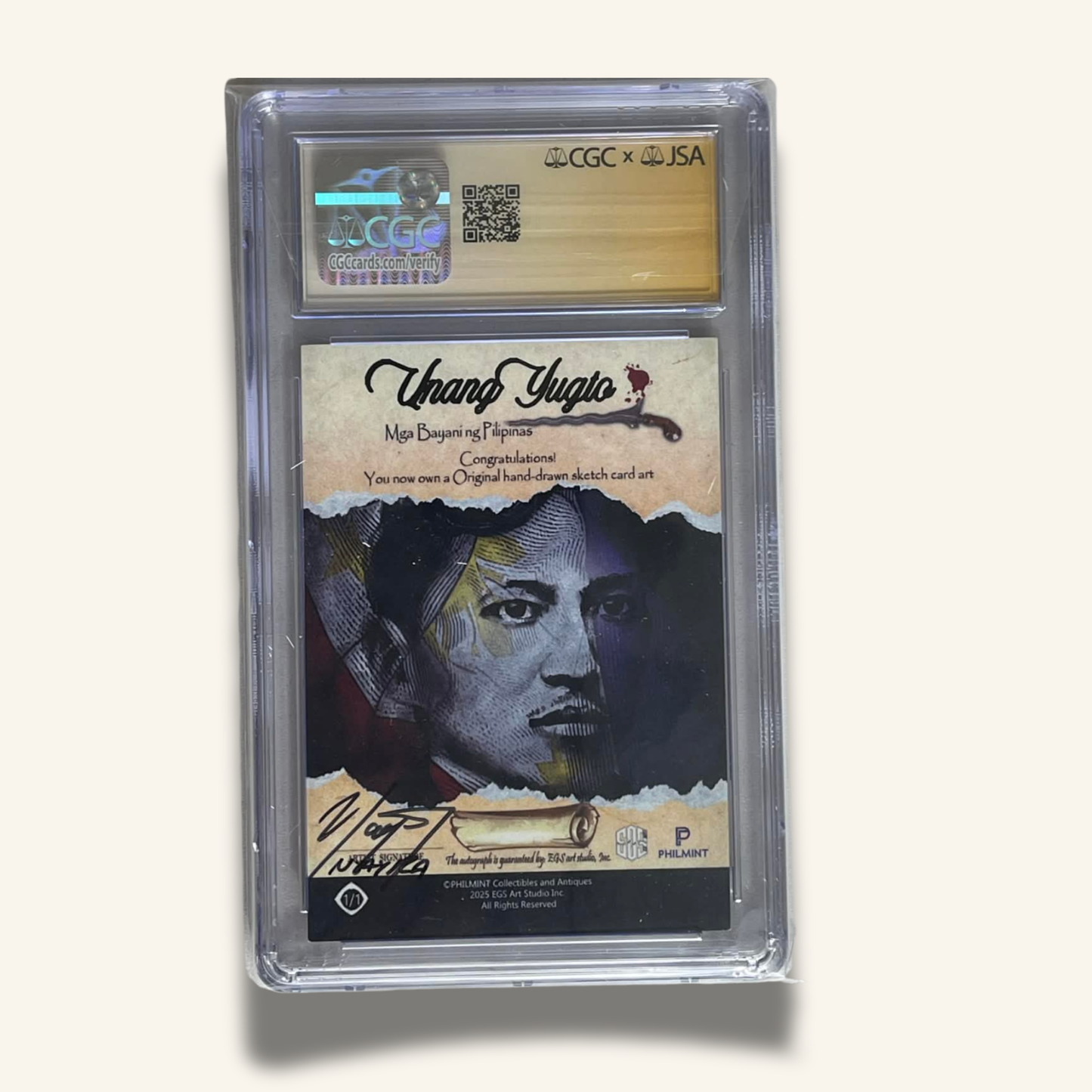 1/1 Premium CGC Graded Sketch Card. Gabriela Silang