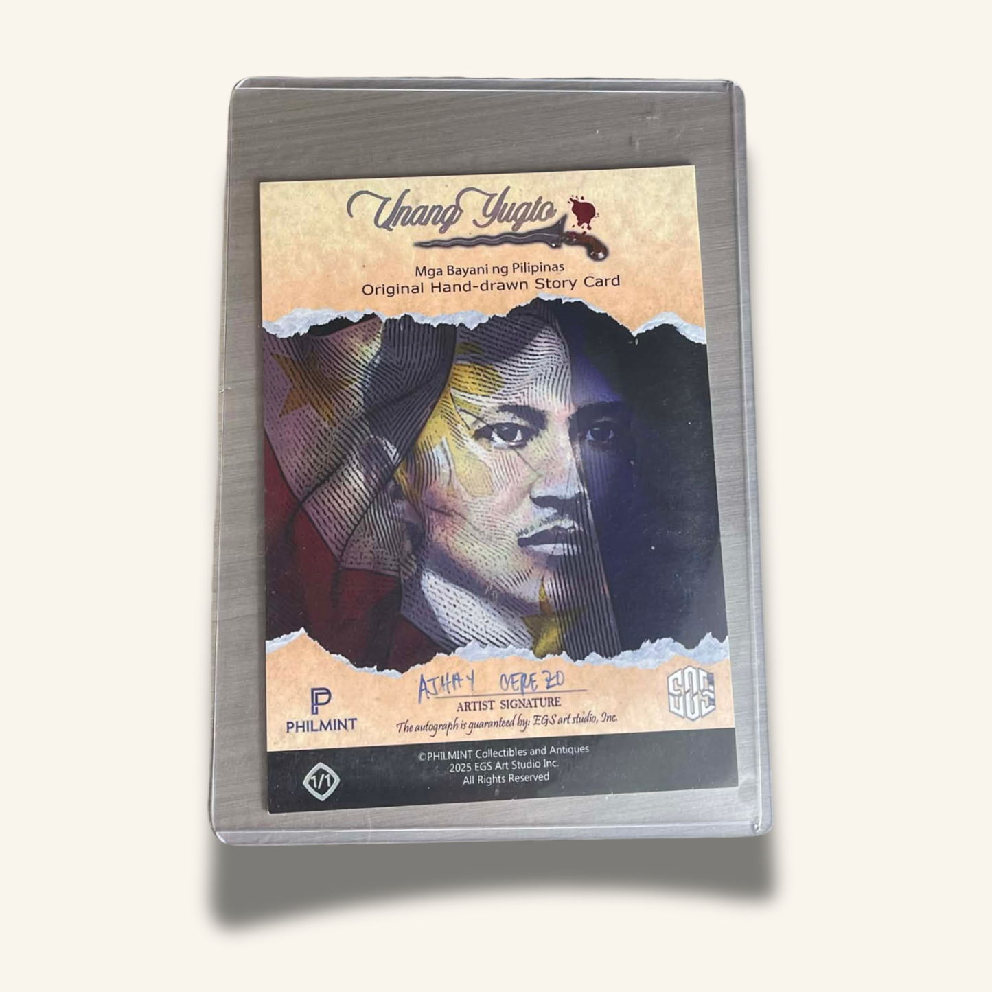 1/1 (5x7) Base Card. "Lapu-Lapu and Magellan"