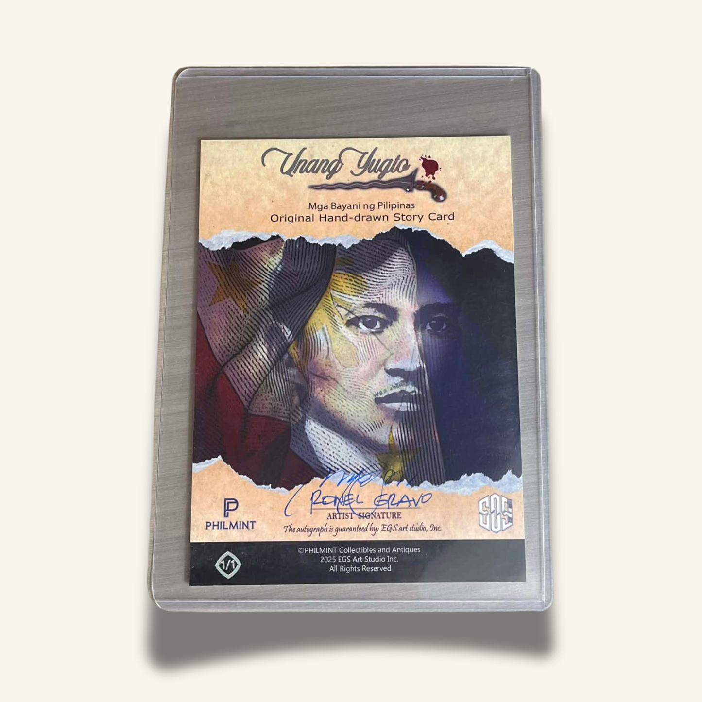 1/1 (5x7) Base Card. Gregorio del Pilar