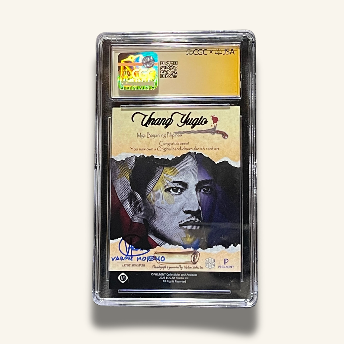 1/1 Premium CGC Graded Sketch Card. Signed by Varon Moreno