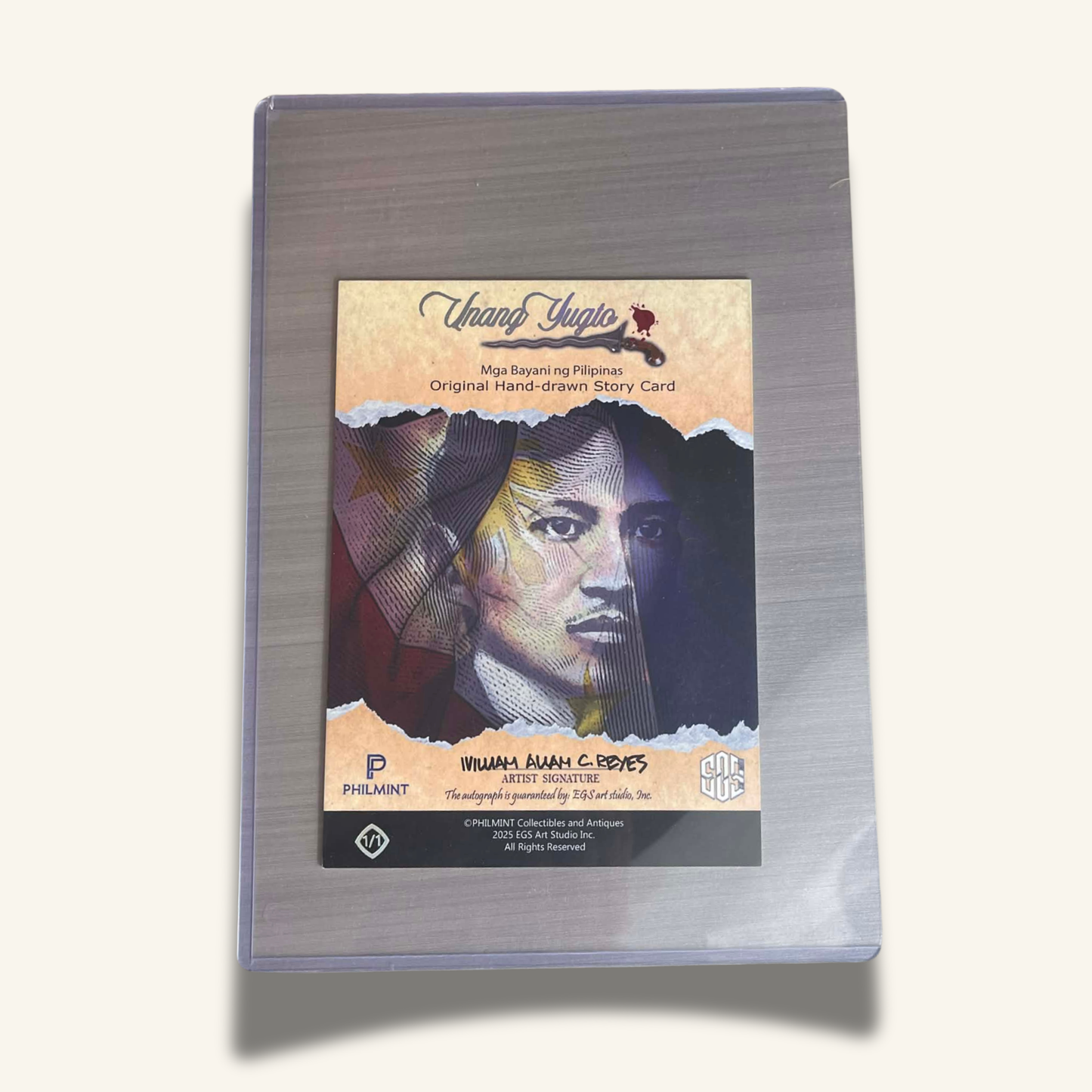 1/1 (5x7) Base Card. "Jose Rizal Panel Art"