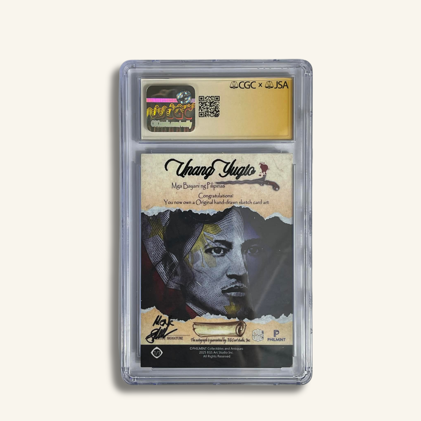 1/1 Premium CGC Graded Sketch Card. "The Hero and His Horse"