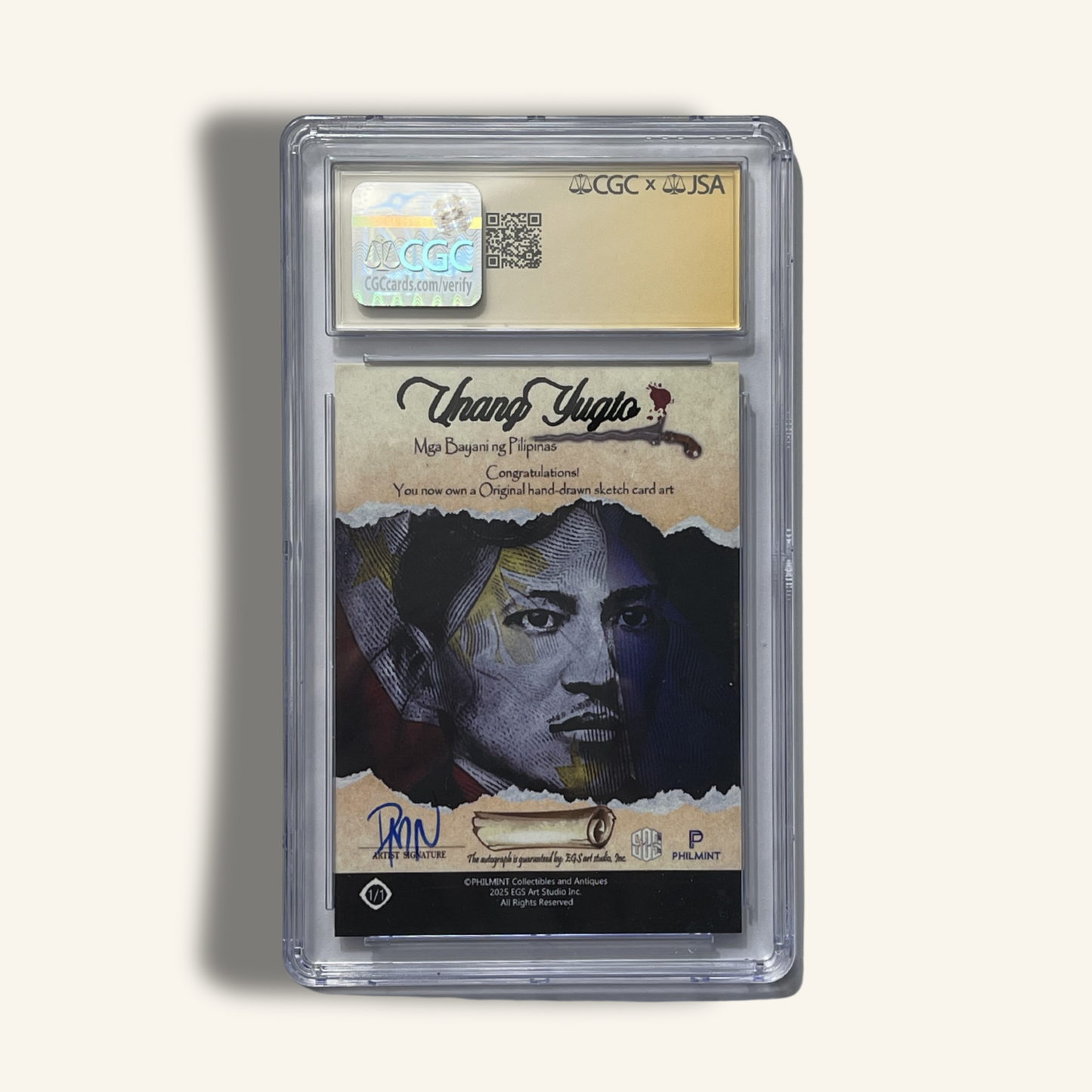 1/1 Premium CGC Graded Sketch Card. Signed by DMN
