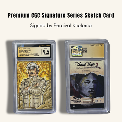1/1 Premium CGC Graded Sketch Card. Signed by Percival Kholoma