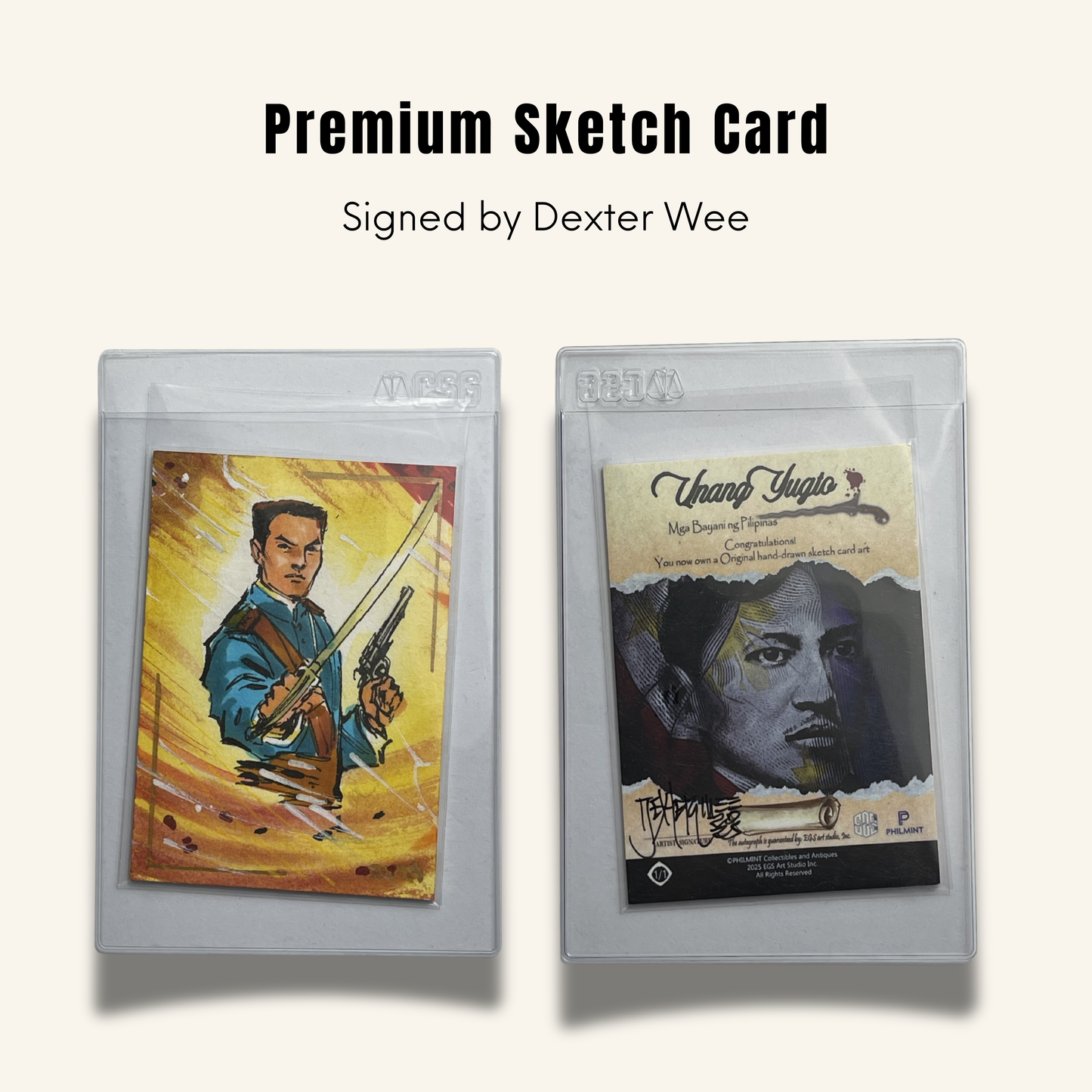 1/1 Premium Sketch Card. Singed by Dexter Wee