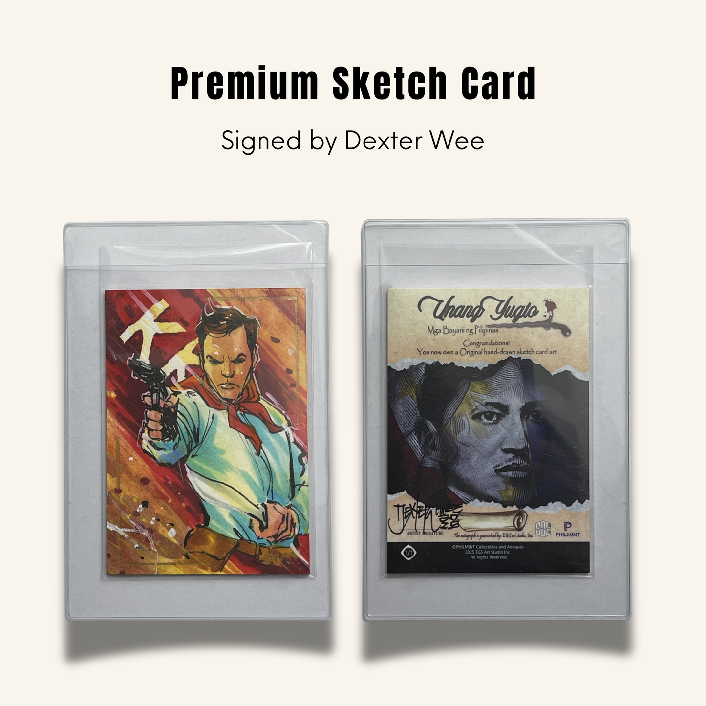1/1 Premium Sketch Card. Singed by Dexter Wee