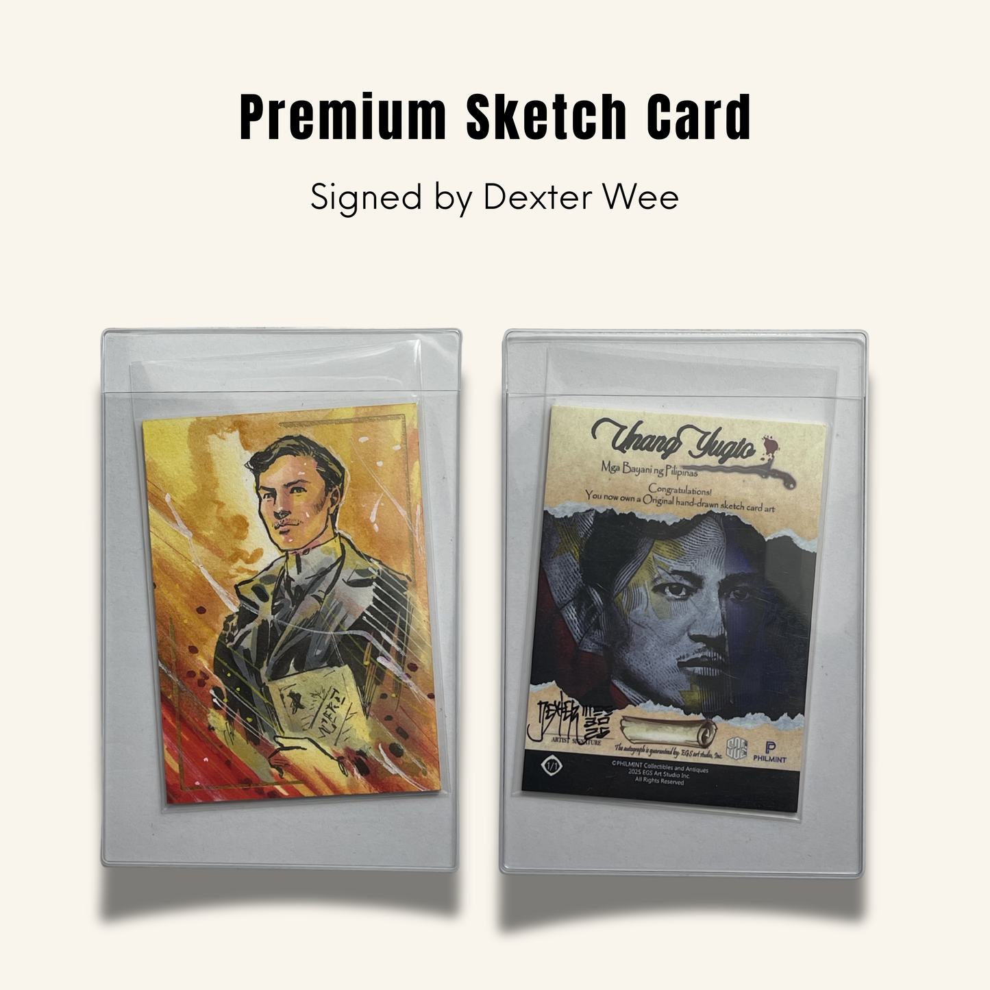 1/1 Premium Sketch Card. Singed by Dexter Wee