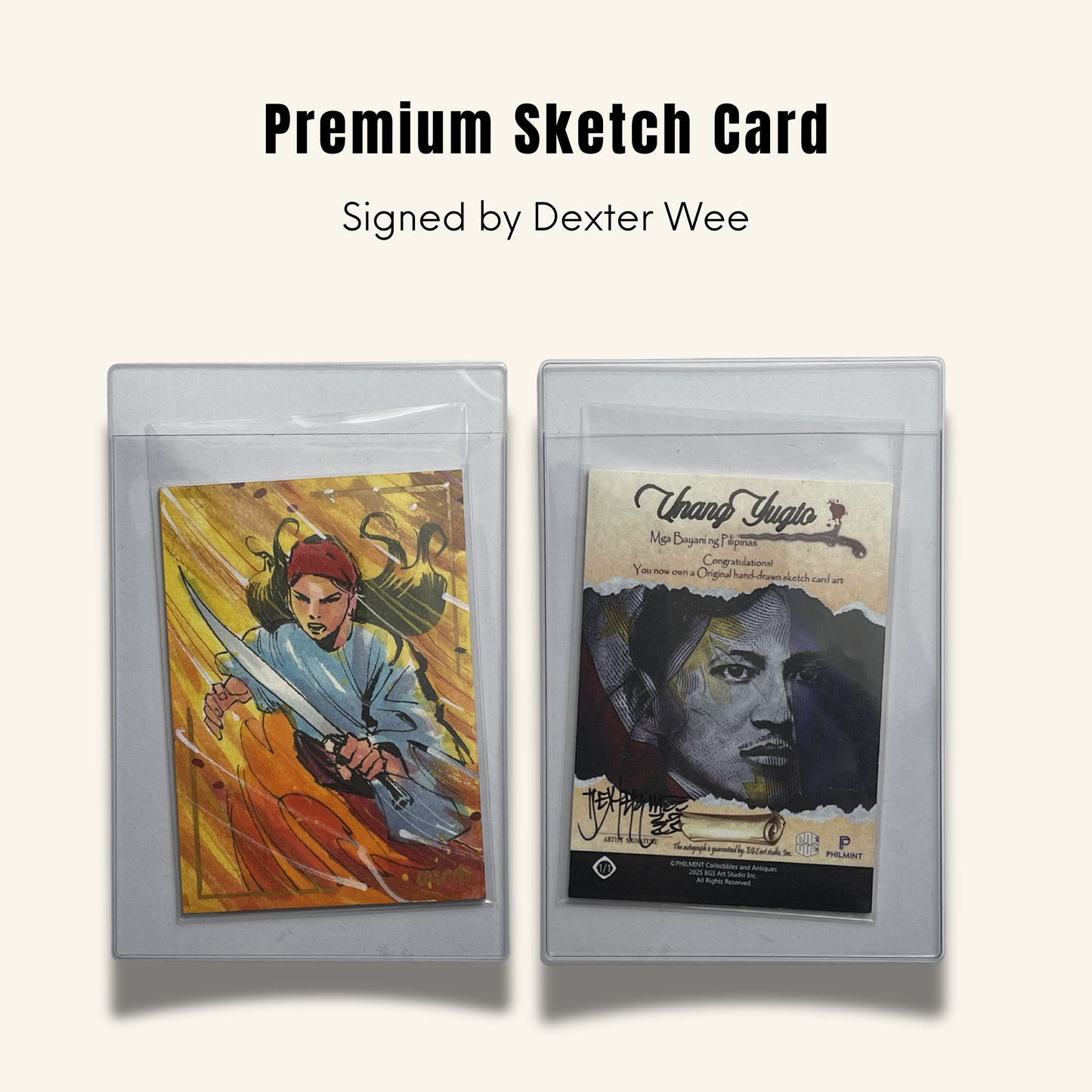 1/1 Premium Sketch Card. Singed by Dexter Wee