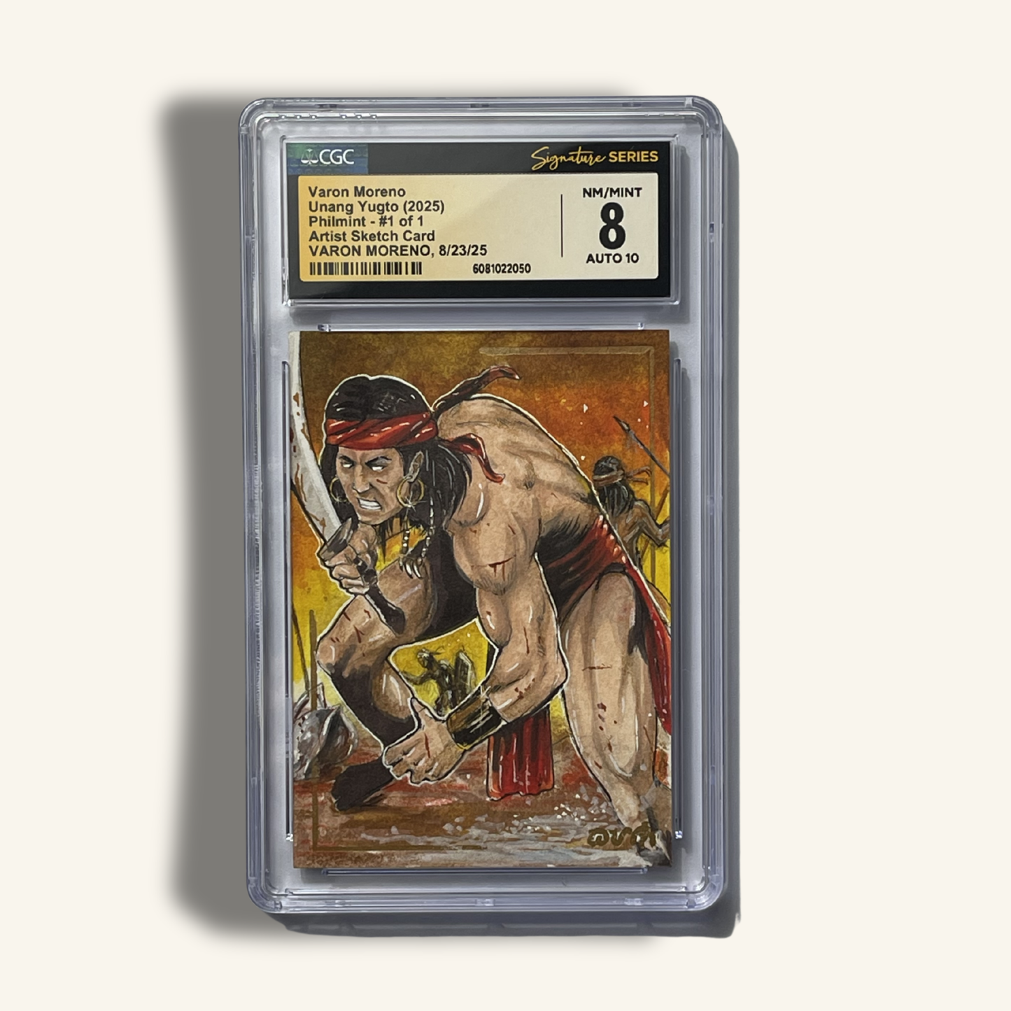 1/1 Premium CGC Graded Sketch Card. Signed by Varon Moreno
