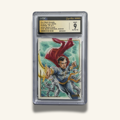 1/1 Premium CGC Graded Sketch Card. Signed by Don Mark Noceda