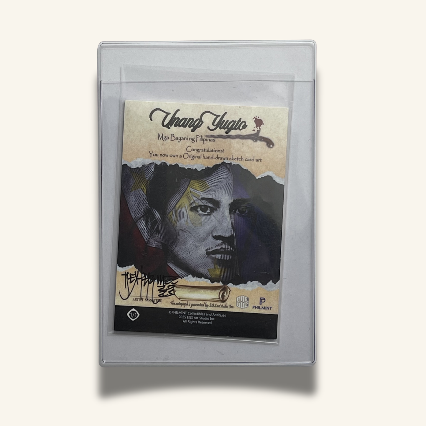 1/1 Premium Sketch Card. Singed by Dexter Wee