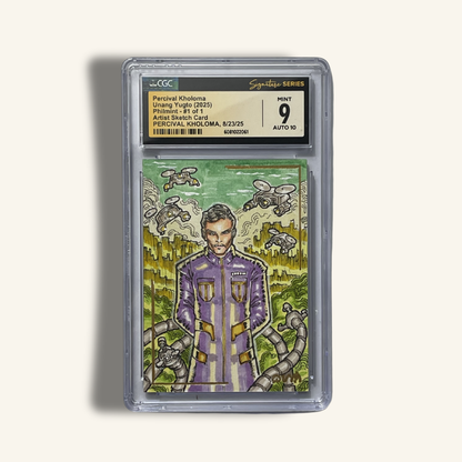 1/1 Premium CGC Graded Sketch Card. Signed by Percival Kholoma