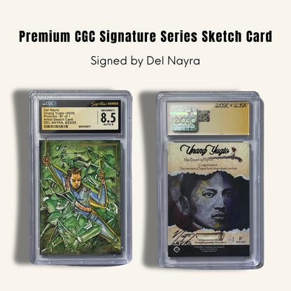 1/1 Premium CGC Graded Sketch Card. Signed by Del Nayra