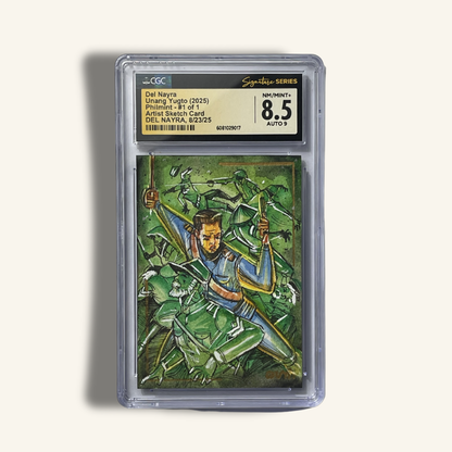 1/1 Premium CGC Graded Sketch Card. Signed by Del Nayra