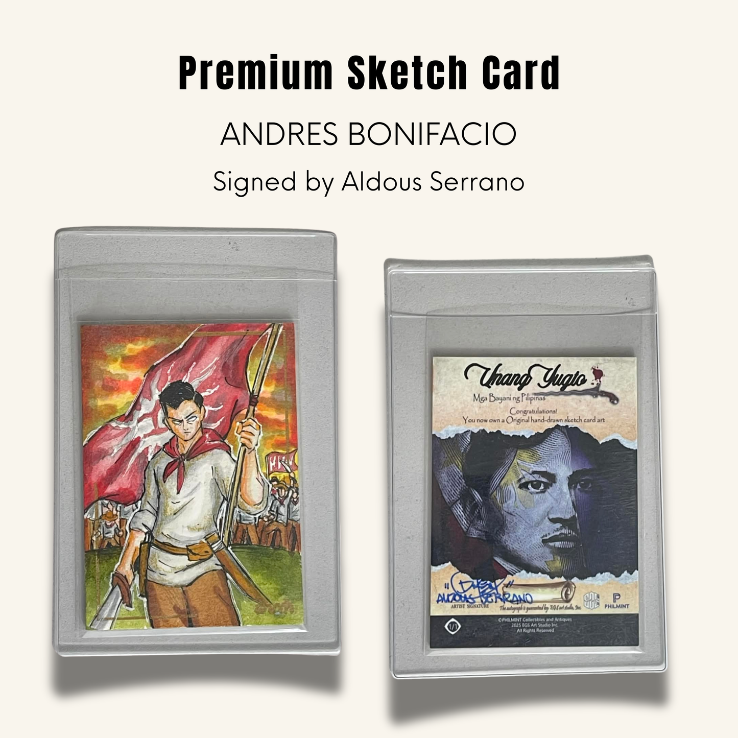 1/1 Premium Sketch Card. Andres Bonifacio