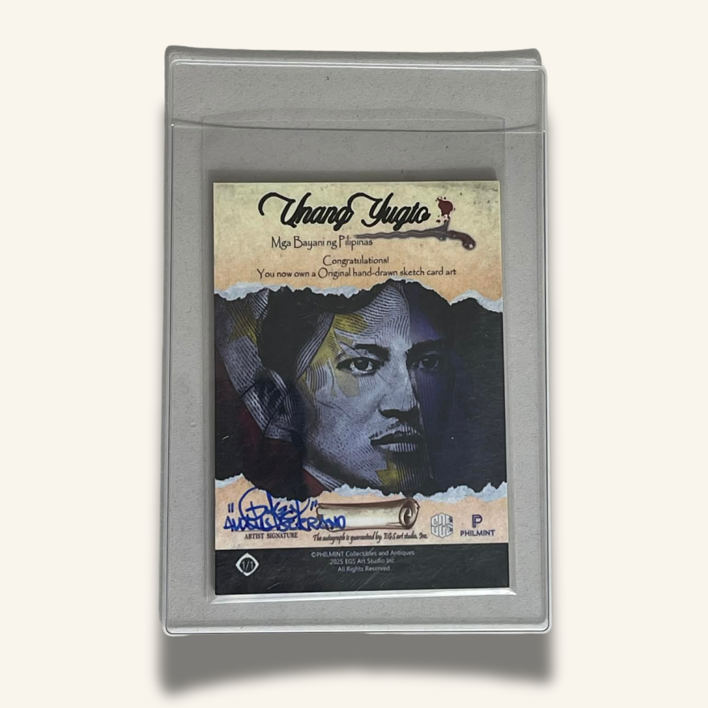 1/1 Premium Sketch Card. "Facing Lapu-Lapu"