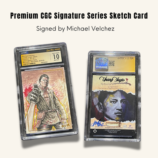 1/1 Premium CGC Graded Sketch Card. Signed by Michael Velchez