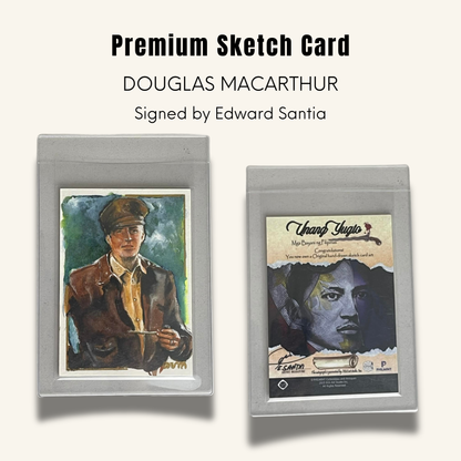 1/1 Premium Sketch Card. Douglas MacArthur