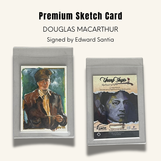 1/1 Premium Sketch Card. Douglas MacArthur