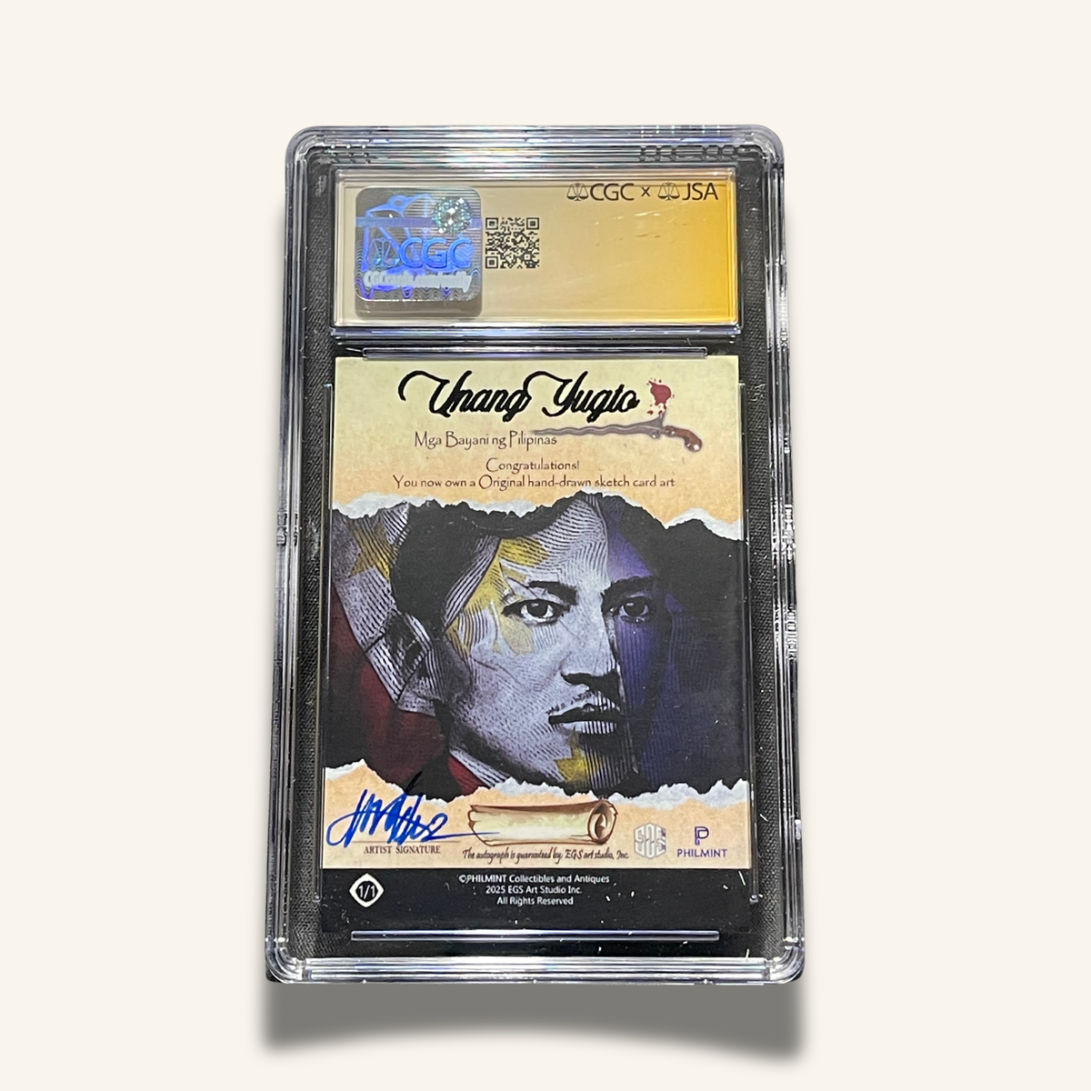 1/1 Premium CGC Graded Sketch Card. Signed by Michael Velchez