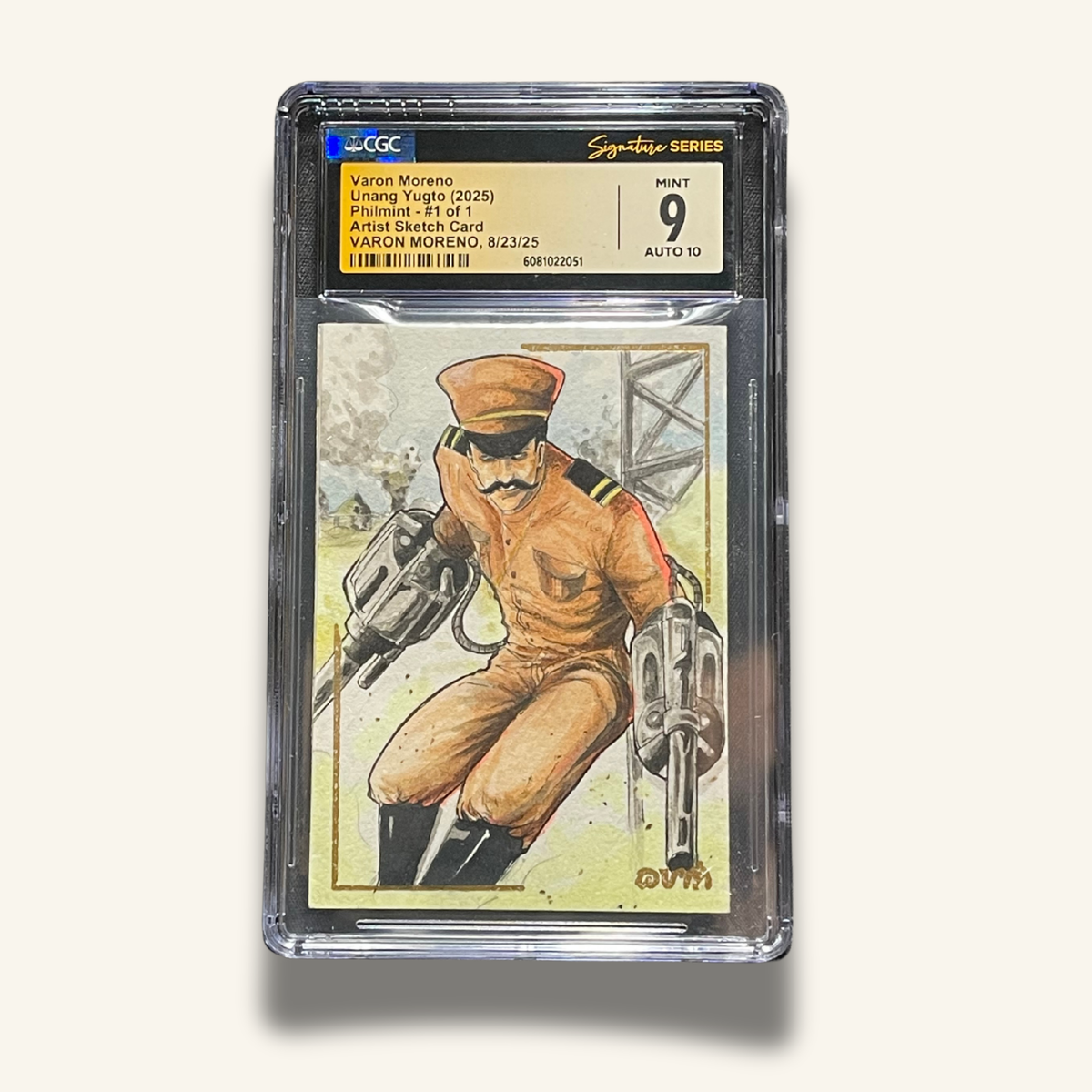 1/1 Premium CGC Graded Sketch Card. Signed by Varon Moreno