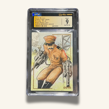1/1 Premium CGC Graded Sketch Card. Signed by Varon Moreno