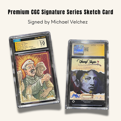 1/1 Premium CGC Graded Sketch Card. Signed by Michael Velchez