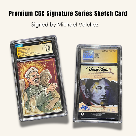 1/1 Premium CGC Graded Sketch Card. Signed by Michael Velchez