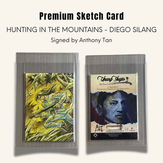 1/1 Premium Sketch Card. "Hunting in the Mountains"