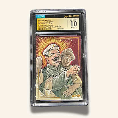 1/1 Premium CGC Graded Sketch Card. Signed by Michael Velchez
