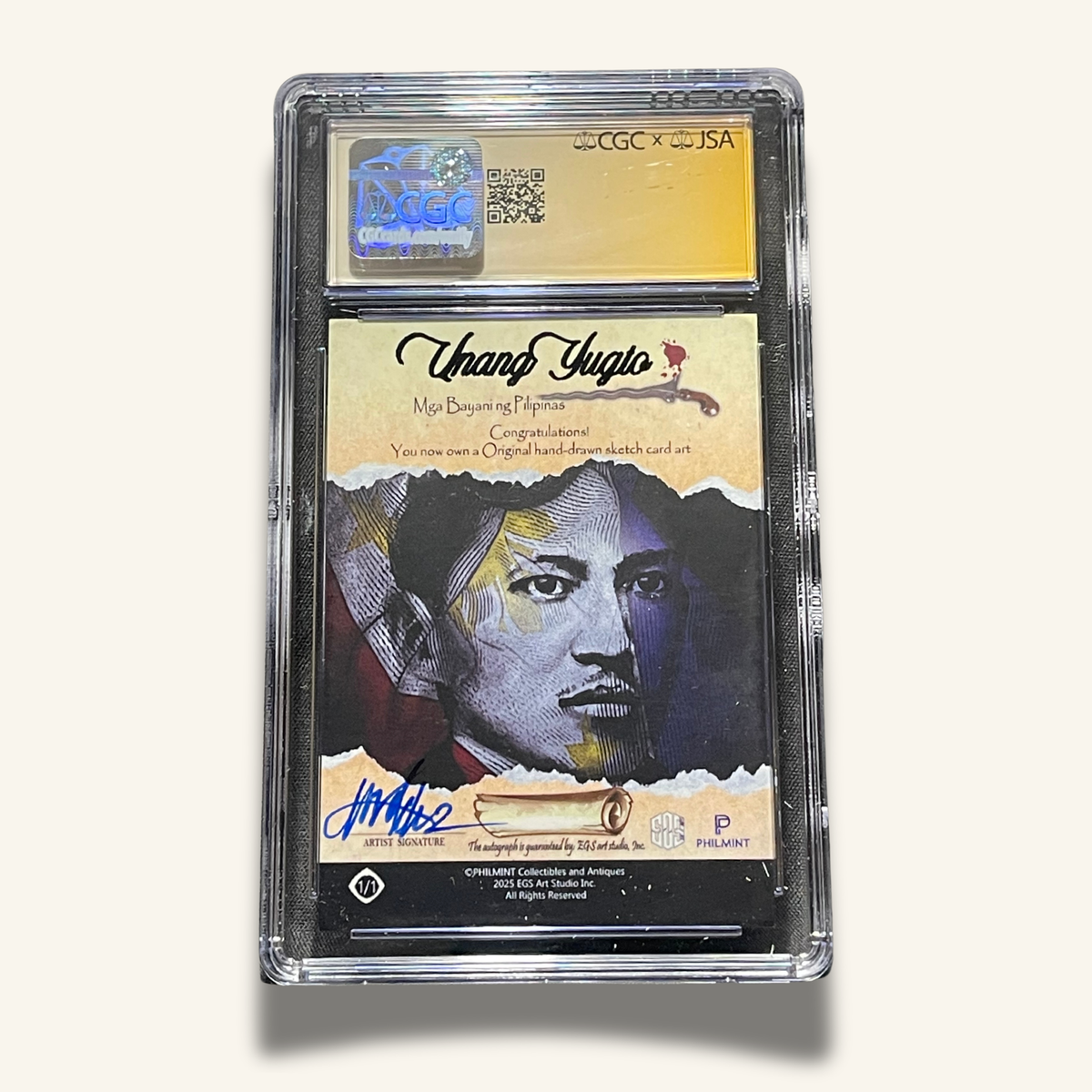 1/1 Premium CGC Graded Sketch Card. Signed by Michael Velchez