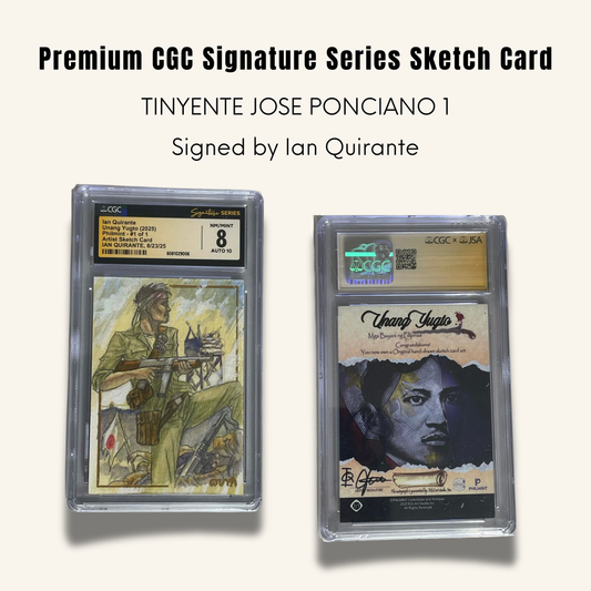 1/1 Premium CGC Graded Sketch Card. Tinyente Jose Ponciano 1