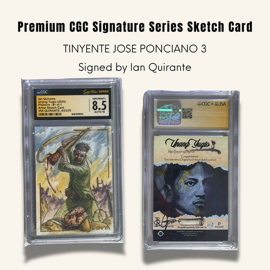 1/1 Premium CGC Graded Sketch Card. Tinyente Jose Ponciano 3