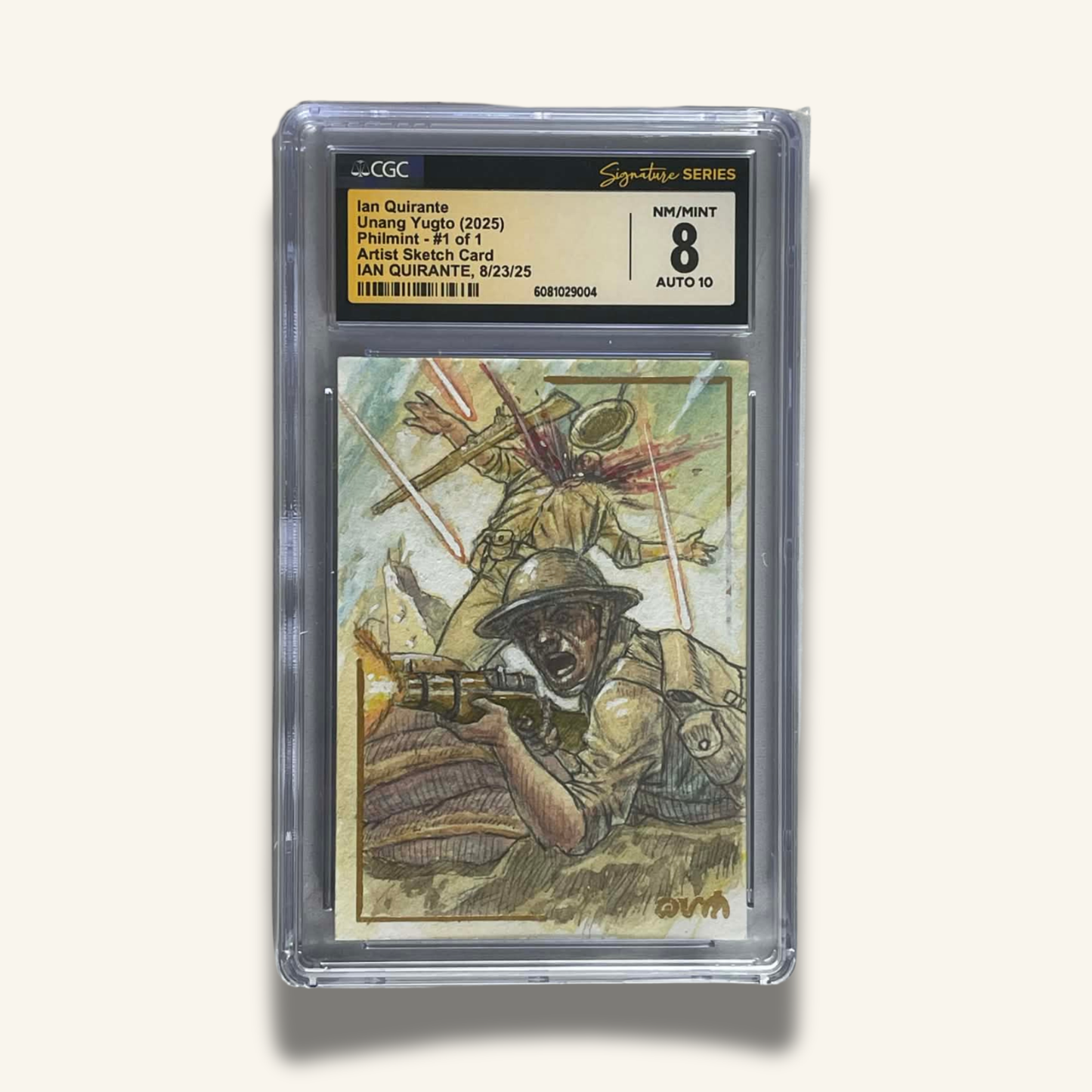 1/1 Premium CGC Graded Sketch Card. Tinyente Jose Ponciano 4