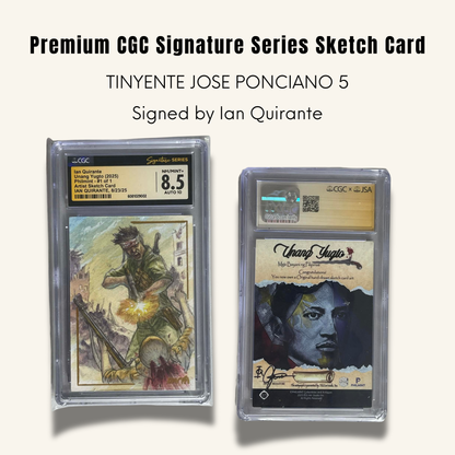 1/1 Premium CGC Graded Sketch Card. Tinyente Jose Ponciano 5