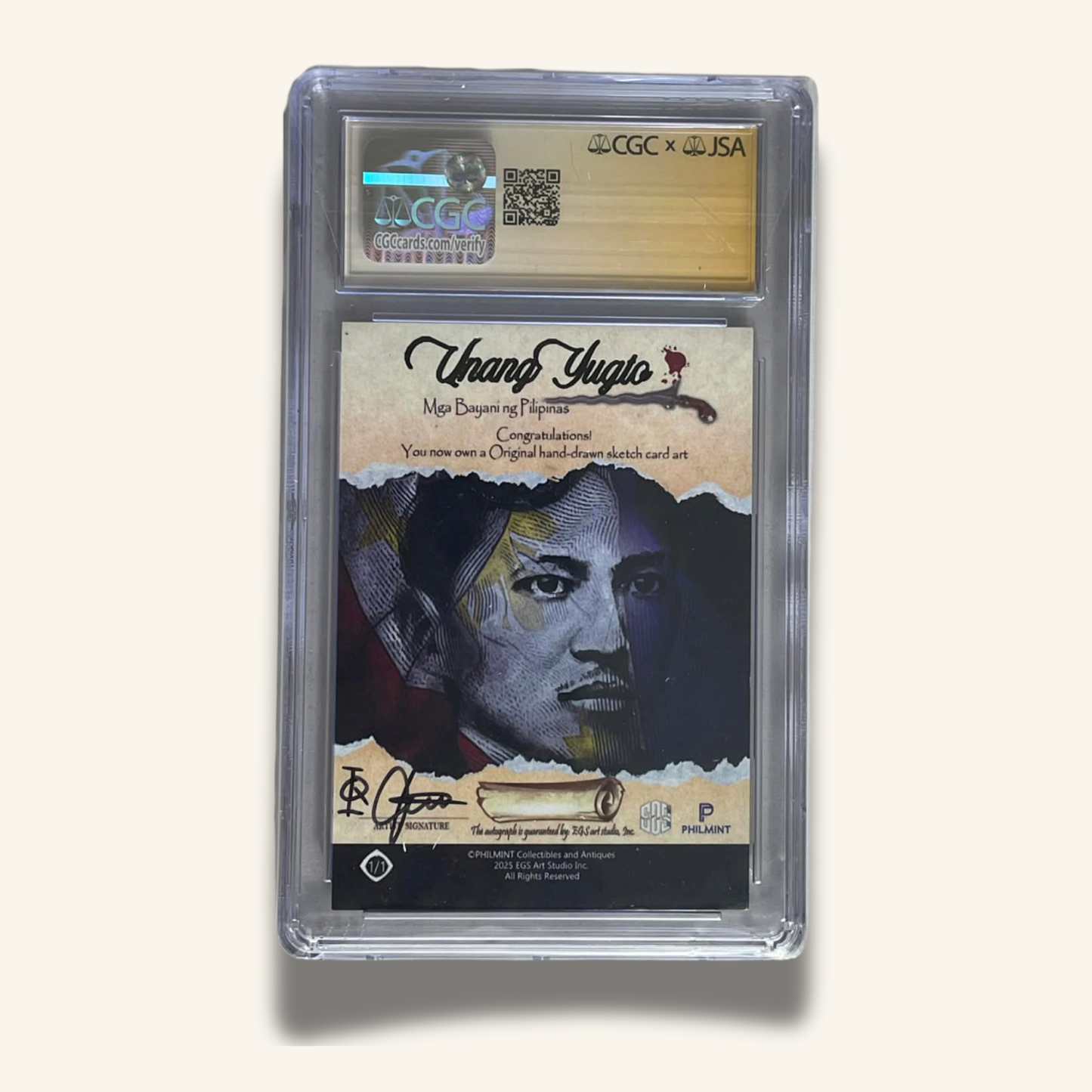 1/1 Premium CGC Graded Sketch Card. Tinyente Jose Ponciano 4