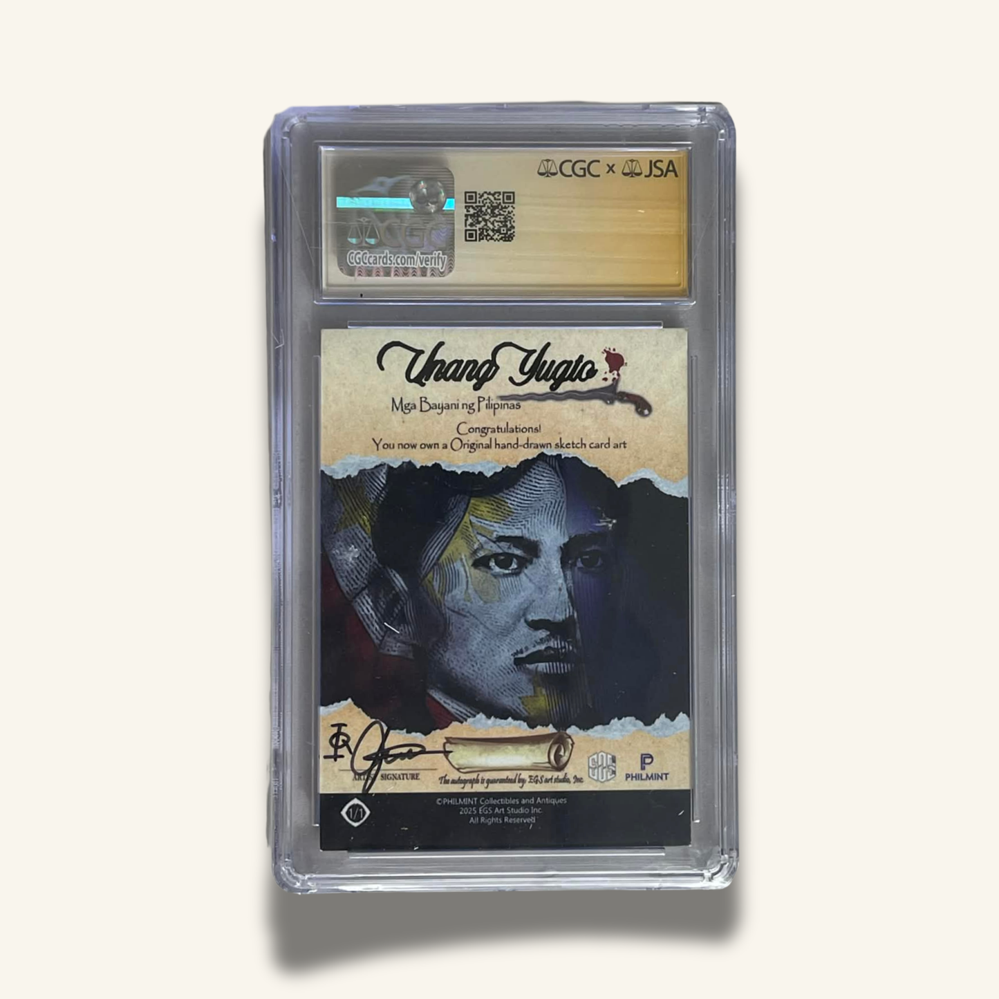 1/1 Premium CGC Graded Sketch Card. Tinyente Jose Ponciano 5