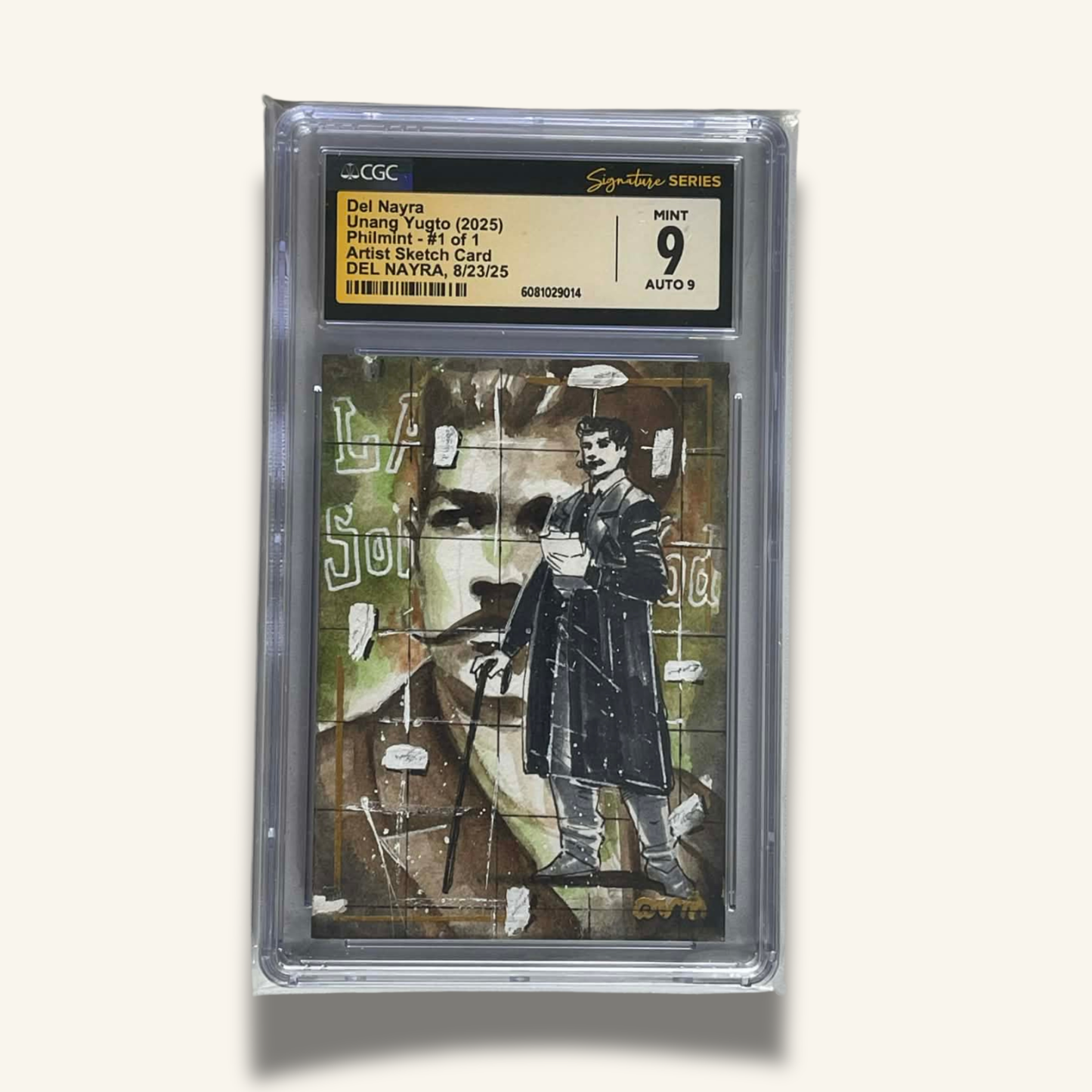 1/1 Premium CGC Graded Sketch Card. Marcelo H. del Pilar