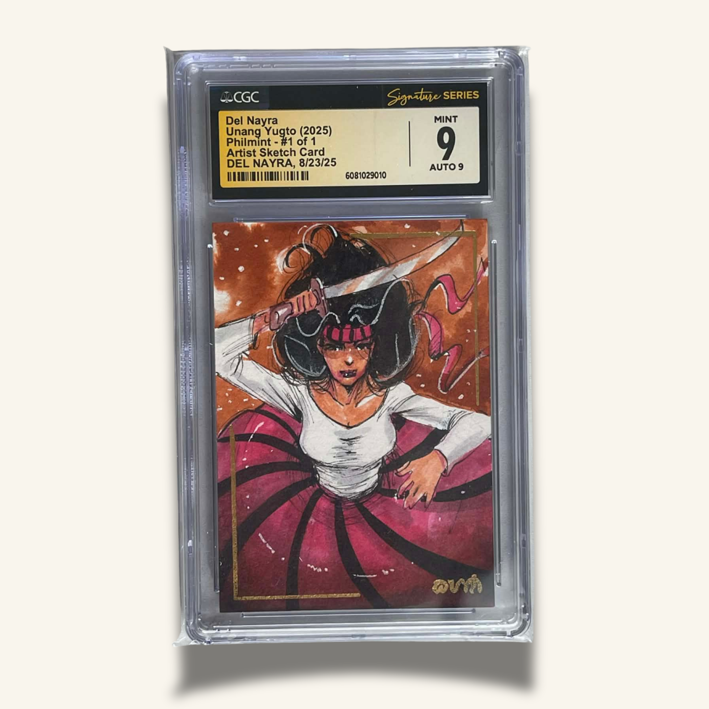 1/1 Premium CGC Graded Sketch Card. Gabriela Silang