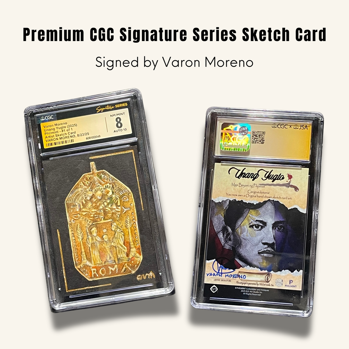 1/1 Premium CGC Graded Sketch Card. Signed by Varon Moreno