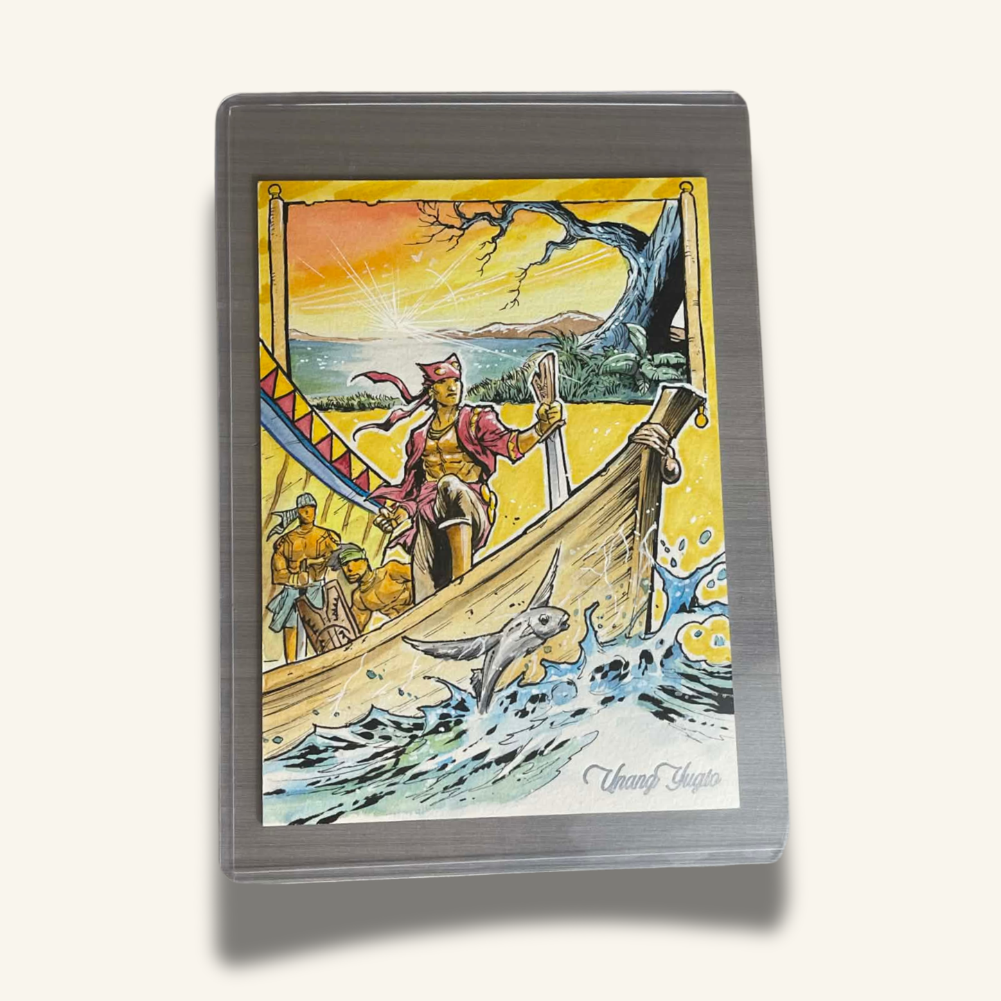 1/1 (5x7) Base Card. "Repelling Spanish Invasion"