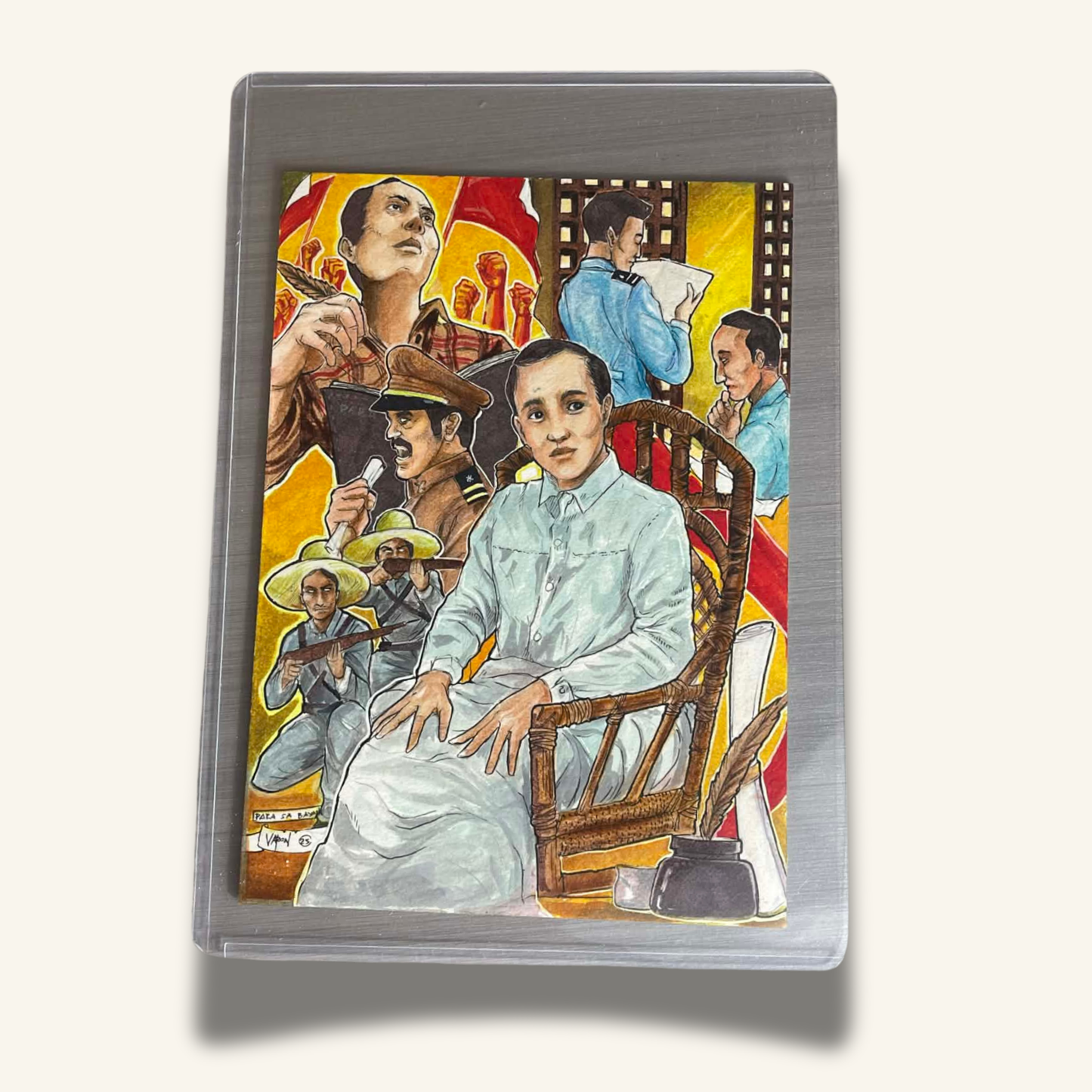 1/1 (5x7) Base Card. "Profound Struggle"